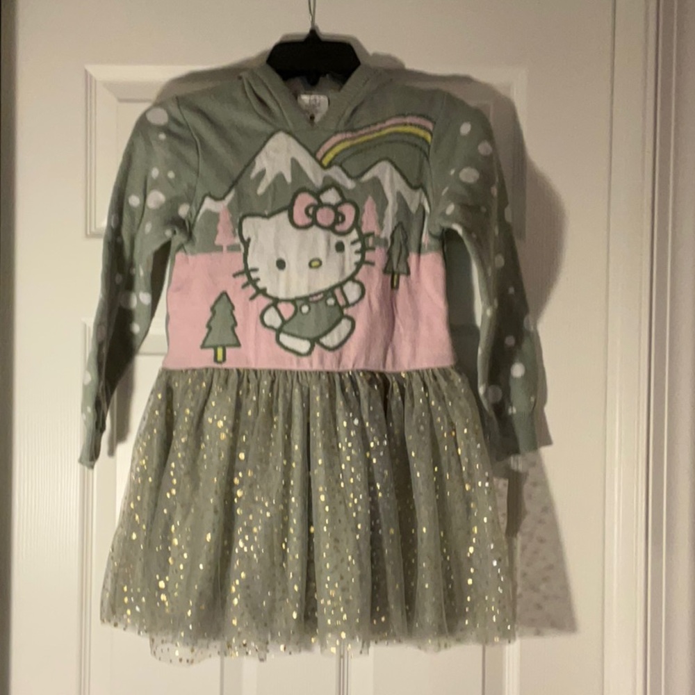 Hello Kitty Green and Pink Kids Dress
